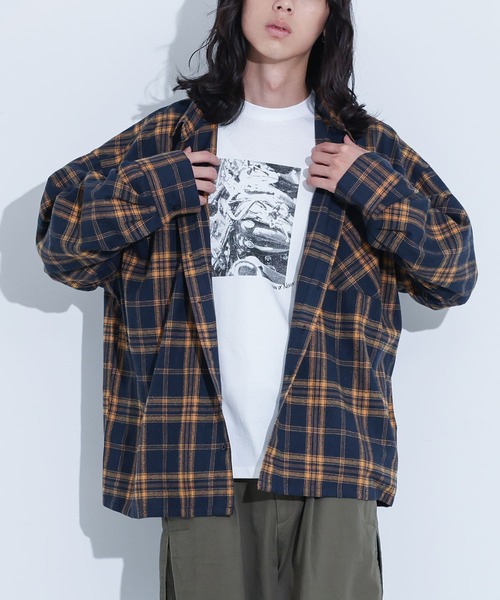 MDR(エムディアール)の「チェックネルシャツ(シャツ/ブラウス・メンズ・レッド/パープル/イエロー/ブルー/ブラック・M/L)」の4枚目の写真