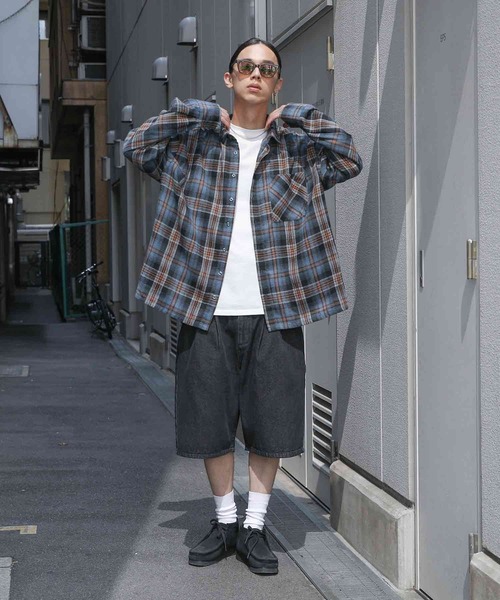 MDR(エムディアール)の「チェックネルシャツ(シャツ/ブラウス・メンズ・レッド/パープル/イエロー/ブルー/ブラック・M/L)」の16枚目の写真