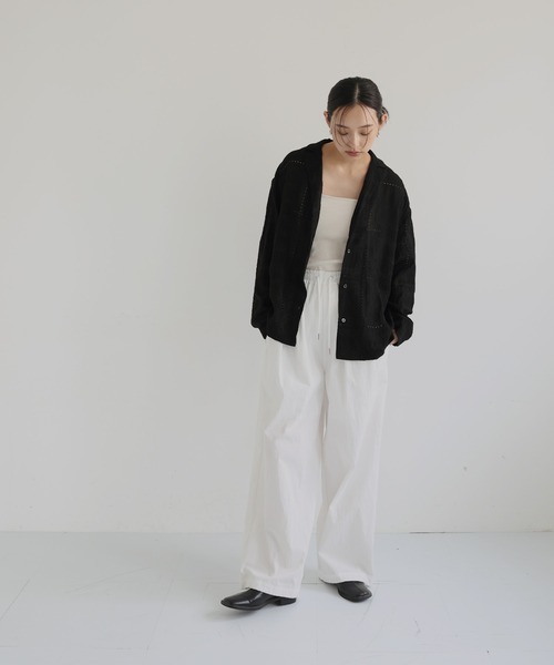 hellam（へラム）の「カットワークレースシャツ（シャツ/ブラウス・レディース・ブラック/ホワイト・FREE）」の10枚目の写真