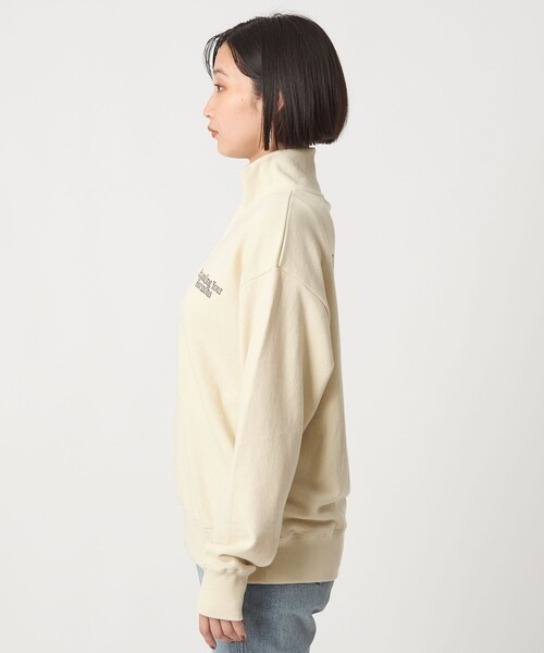 green label relaxing(グリーンレーベルリラクシング)の「ミュージアム ロゴ ハーフジップ プルオーバー(スウェット・レディース・ライトグレー/ナチュラル/ダークグレー・FREE)」の20枚目の写真