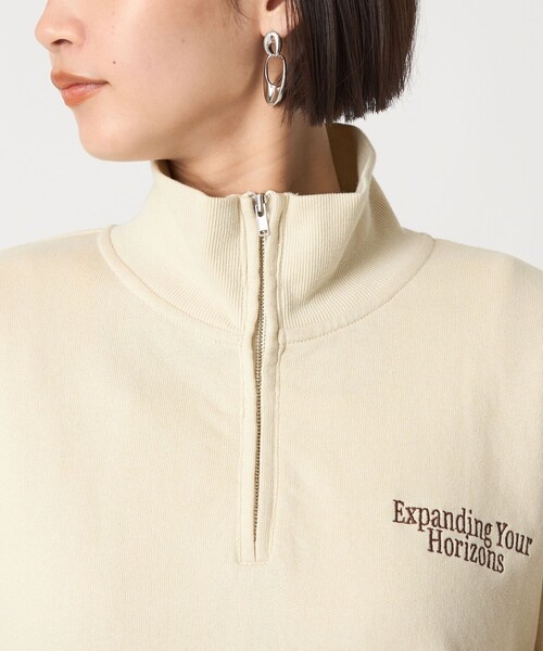 セール】ミュージアム ロゴ ハーフジップ プルオーバー（スウェット