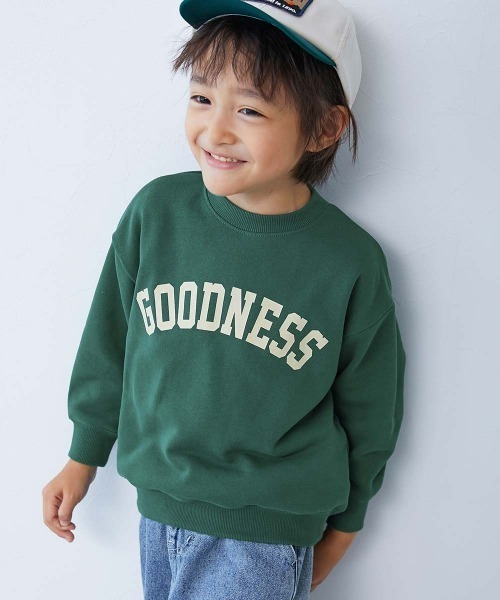devirock(デビロック)の「デビラボ BOXシルエット プリント トレーナー(スウェット・キッズ・レッド系1/ベージュ系1/グリーン系1/ブラック系2/ベージュ系3/ブラック系1/ベージュ系2/グレー系1/ブラック系3/ブルー系1/ベージュ系4/ベージュ系5/イエロー系1・90cm/100cm/160cm/110cm/120cm/130cm/140cm/150cm)」の10枚目の写真