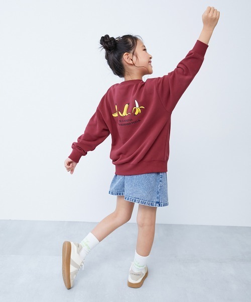 devirock(デビロック)の「デビラボ BOXシルエット プリント トレーナー(スウェット・キッズ・レッド系1/ベージュ系1/グリーン系1/ブラック系2/ベージュ系3/ブラック系1/ベージュ系2/グレー系1/ブラック系3/ブルー系1/ベージュ系4/ベージュ系5/イエロー系1・90cm/100cm/160cm/110cm/120cm/130cm/140cm/150cm)」の20枚目の写真