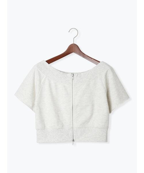 Te chichi TERRASSE（テチチテラス）の「ダブルジップオフショルカットトップス（その他トップス・レディース・キナリ/チャコールグレー/グレー・F）」の11枚目の写真