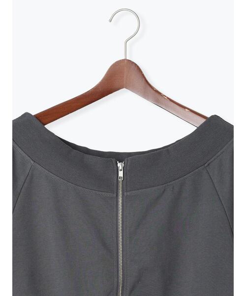 Te chichi TERRASSE（テチチテラス）の「ダブルジップオフショルカットトップス（その他トップス・レディース・キナリ/チャコールグレー/グレー・F）」の14枚目の写真