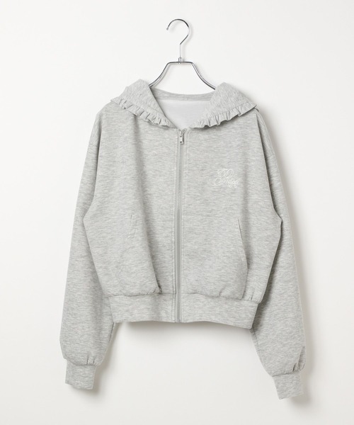repipi armario（レピピ アルマリオ）の「【girly line】idolフリルZIPパーカー（パーカー・キッズ・ブラック/グレー/サックスブルー・MEDIUM/LARGE/SMALL）」の17枚目の写真