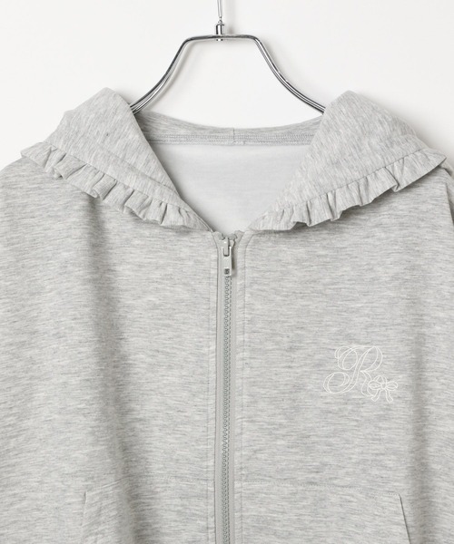 repipi armario（レピピ アルマリオ）の「【girly line】idolフリルZIPパーカー（パーカー・キッズ・ブラック/グレー/サックスブルー・MEDIUM/LARGE/SMALL）」の19枚目の写真