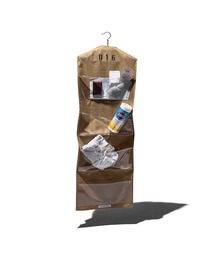 PUEBCO(vGuR)RUBBERIZED FABRIC HANGING ORGANIZER / ACCESSORY 4 Pockets([ObY)