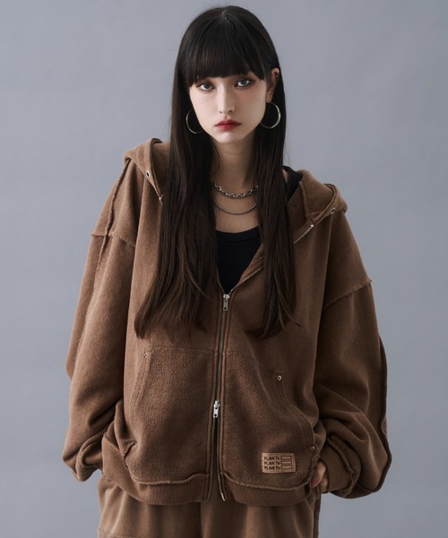Vintage Design Double Zip Hoodie / ヴィンテージデザインダブル