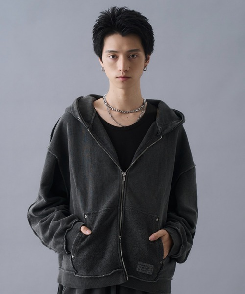 PLAN To（プラントゥ）の「Vintage Design Double Zip Hoodie