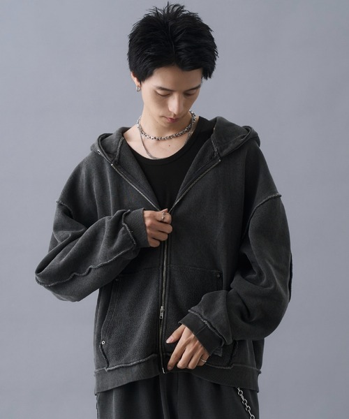 PLAN To（プラントゥ）の「Vintage Design Double Zip Hoodie
