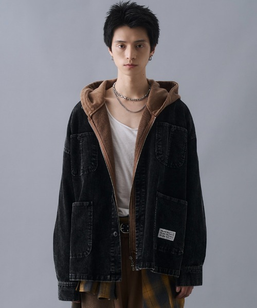 Vintage Design Double Zip Hoodie / ヴィンテージデザインダブル