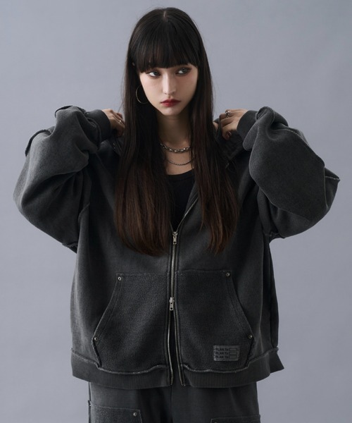 Vintage Design Double Zip Hoodie / ヴィンテージデザインダブル