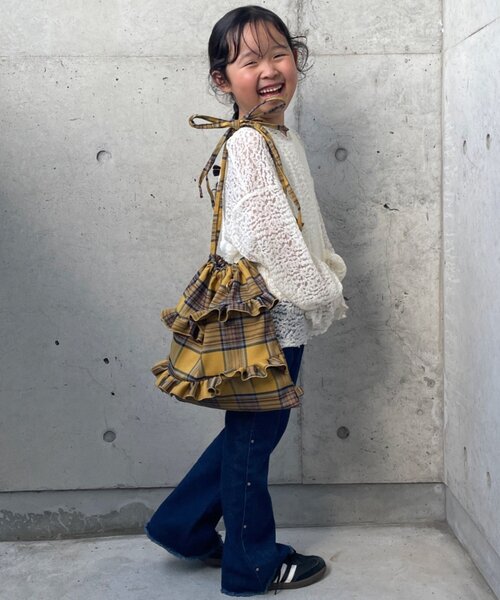 CIAOPANIC TYPY（チャオパニックティピー）の「【KIDS】《ジュニアサイズあり》洗えるスタッズフレア柔らかデニム（デニムパンツ・キッズ・ブラック/ネイビー・MEDIUM/SMALL/XX-LARGE/X-LARGE/LARGE）」の7枚目の写真