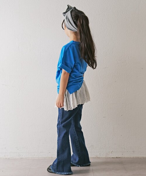 CIAOPANIC TYPY（チャオパニックティピー）の「【KIDS】《ジュニアサイズあり》洗えるスタッズフレア柔らかデニム（デニムパンツ・キッズ・ブラック/ネイビー・MEDIUM/SMALL/XX-LARGE/X-LARGE/LARGE）」の12枚目の写真