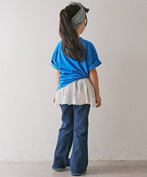 CIAOPANIC TYPY（チャオパニックティピー）の「【KIDS】《ジュニアサイズあり》洗えるスタッズフレア柔らかデニム（デニムパンツ・キッズ・ブラック/ネイビー・MEDIUM/SMALL/XX-LARGE/X-LARGE/LARGE）」の13枚目の写真