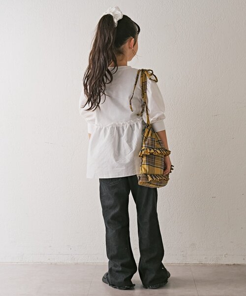 CIAOPANIC TYPY（チャオパニックティピー）の「【KIDS】《ジュニアサイズあり》洗えるスタッズフレア柔らかデニム（デニムパンツ・キッズ・ブラック/ネイビー・MEDIUM/SMALL/XX-LARGE/X-LARGE/LARGE）」の17枚目の写真