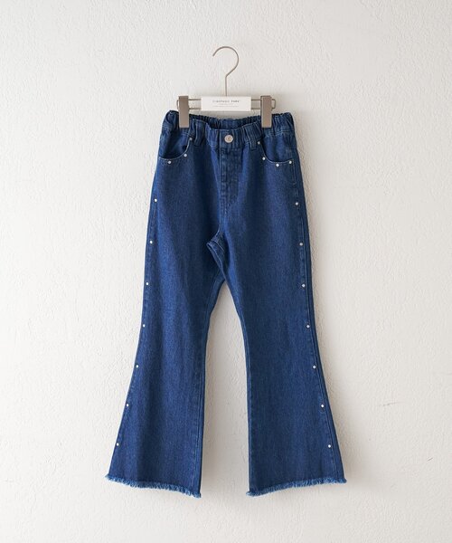 CIAOPANIC TYPY（チャオパニックティピー）の「【KIDS】《ジュニアサイズあり》洗えるスタッズフレア柔らかデニム（デニムパンツ・キッズ・ブラック/ネイビー・MEDIUM/SMALL/XX-LARGE/X-LARGE/LARGE）」の20枚目の写真