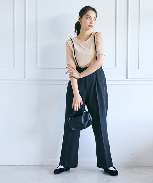 前後2wayベロア半袖トップス（Tシャツ/カットソー）｜coca（coca