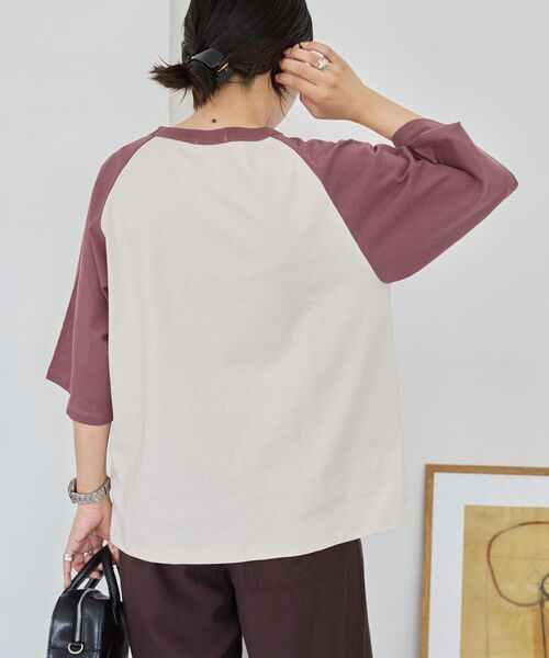 AMERICAN HOLIC(アメリカンホリック)の「ラグラン配色7分袖プルオーバー(Tシャツ/カットソー・レディース・ベージュ/ホワイト系その他/アイボリー・M/L)」の17枚目の写真