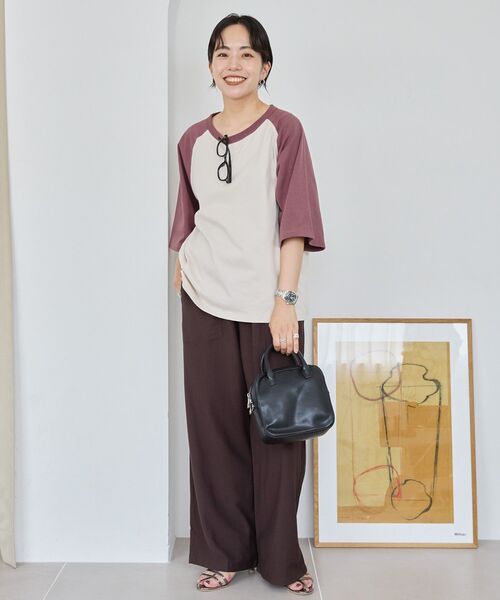AMERICAN HOLIC(アメリカンホリック)の「ラグラン配色7分袖プルオーバー(Tシャツ/カットソー・レディース・ベージュ/ホワイト系その他/アイボリー・M/L)」の18枚目の写真