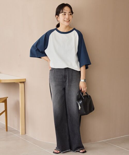 AMERICAN HOLIC(アメリカンホリック)の「ラグラン配色7分袖プルオーバー(Tシャツ/カットソー・レディース・ベージュ/ホワイト系その他/アイボリー・M/L)」の22枚目の写真