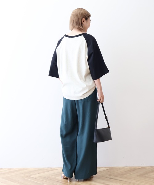 AMERICAN HOLIC(アメリカンホリック)の「ラグラン配色7分袖プルオーバー(Tシャツ/カットソー・レディース・ベージュ/ホワイト系その他/アイボリー・M/L)」の7枚目の写真