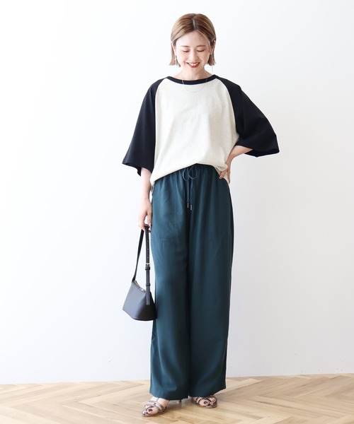 AMERICAN HOLIC(アメリカンホリック)の「ラグラン配色7分袖プルオーバー(Tシャツ/カットソー・レディース・ベージュ/ホワイト系その他/アイボリー・M/L)」の6枚目の写真