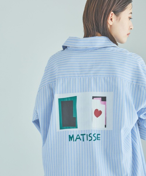 LAKOLE(ラコレ)の「【ラコレ アートシリーズ】ストライプオーバーシャツ / 592589(シャツ/ブラウス・レディース・イエロー/ブルー/ブラウン・FREE)」の13枚目の写真