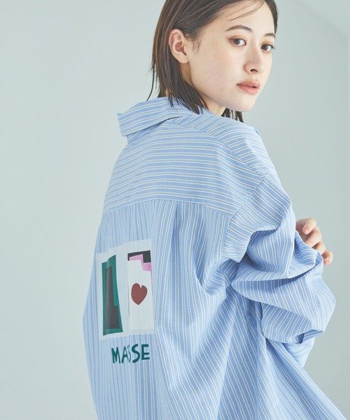 LAKOLE(ラコレ)の「【ラコレ アートシリーズ】ストライプオーバーシャツ / 592589(シャツ/ブラウス・レディース・イエロー/ブルー/ブラウン・FREE)」の14枚目の写真