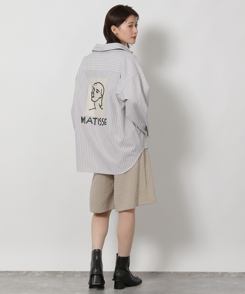 LAKOLE(ラコレ)の「【ラコレ アートシリーズ】ストライプオーバーシャツ / 592589(シャツ/ブラウス・レディース・イエロー/ブルー/ブラウン・FREE)」の20枚目の写真