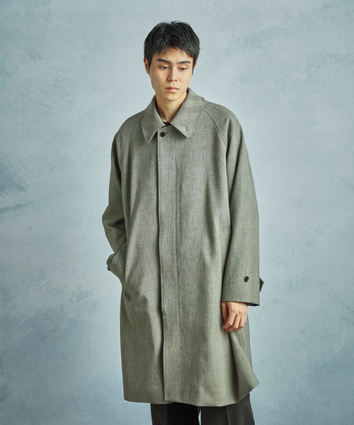 MEN'S BIGI(メンズビギ)の「ヘリンボーンダブルクロス ステンカラーコート<2WAYストレッチ>(ステンカラーコート・メンズ・ベージュ・02/03)」の5枚目の写真