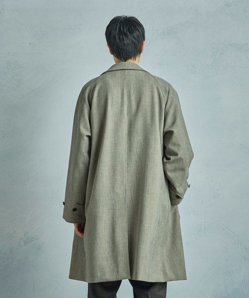 MEN'S BIGI(メンズビギ)の「ヘリンボーンダブルクロス ステンカラーコート<2WAYストレッチ>(ステンカラーコート・メンズ・ベージュ・02/03)」の3枚目の写真