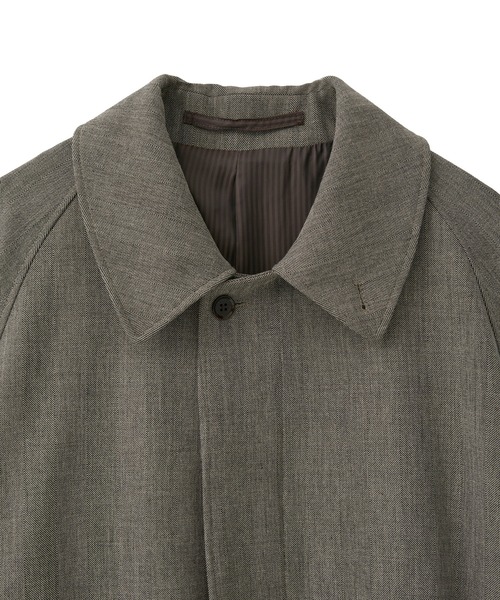 MEN'S BIGI(メンズビギ)の「ヘリンボーンダブルクロス ステンカラーコート<2WAYストレッチ>(ステンカラーコート・メンズ・ベージュ・02/03)」の14枚目の写真