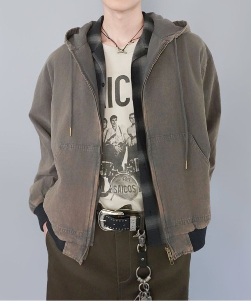 短丈ダブルジップアクティブジャケット/フード/ユニセックス（その他