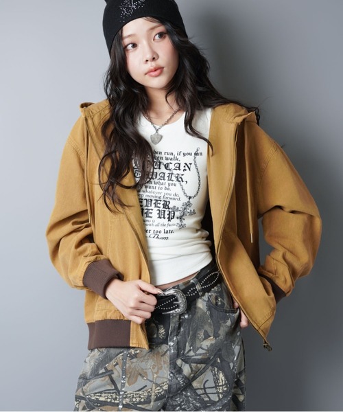 短丈ダブルジップアクティブジャケット/フード/ユニセックス（その他