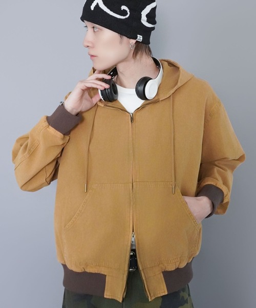 セール】短丈 ダック地 アクティブジャケット/ダブルジップ