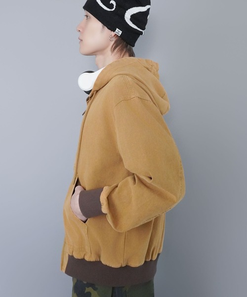 セール】短丈 ダック地 アクティブジャケット/ダブルジップ