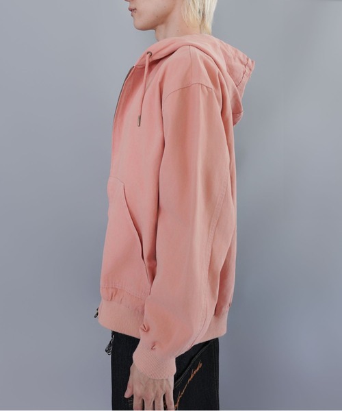 SPINNS（スピンズ）の「短丈 ダック地 アクティブジャケット/ダブルジップ/ヴィンテージライク/ユニセックス（ブルゾン・メンズ・ブラック/ブルー系その他/キャメル/チャコール/ピンク・M/L）」の9枚目の写真