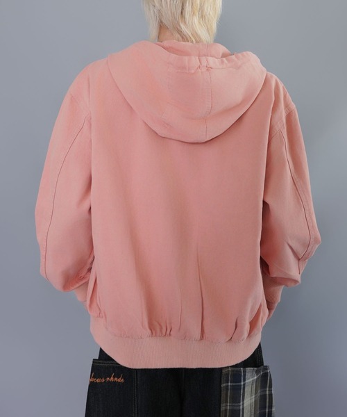 SPINNS（スピンズ）の「短丈 ダック地 アクティブジャケット/ダブルジップ/ヴィンテージライク/ユニセックス（ブルゾン・メンズ・ブラック/ブルー系その他/キャメル/チャコール/ピンク・M/L）」の10枚目の写真