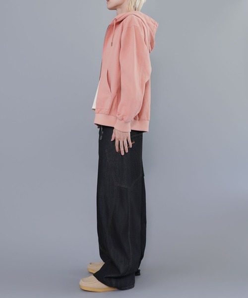 SPINNS（スピンズ）の「短丈 ダック地 アクティブジャケット/ダブルジップ/ヴィンテージライク/ユニセックス（ブルゾン・メンズ・ブラック/ブルー系その他/キャメル/チャコール/ピンク・M/L）」の7枚目の写真