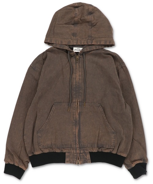 SPINNS（スピンズ）の「短丈 ダック地 アクティブジャケット/ダブルジップ/ヴィンテージライク/ユニセックス（ブルゾン・メンズ・ブラック/ブルー系その他/キャメル/チャコール/ピンク・M/L）」の13枚目の写真