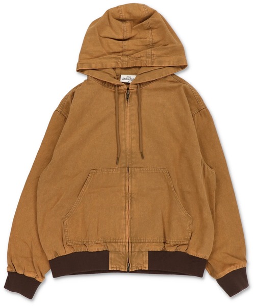 SPINNS（スピンズ）の「短丈 ダック地 アクティブジャケット/ダブルジップ/ヴィンテージライク/ユニセックス（ブルゾン・メンズ・ブラック/ブルー系その他/キャメル/チャコール/ピンク・M/L）」の14枚目の写真