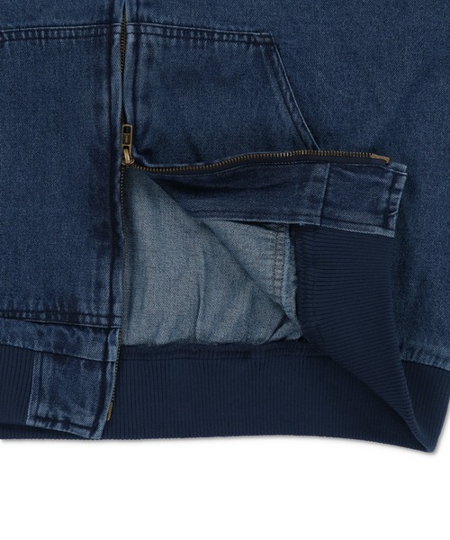 SPINNS（スピンズ）の「短丈 ダック地 アクティブジャケット/ダブルジップ/ヴィンテージライク/ユニセックス（ブルゾン・メンズ・ブラック/ブルー系その他/キャメル/チャコール/ピンク・M/L）」の19枚目の写真