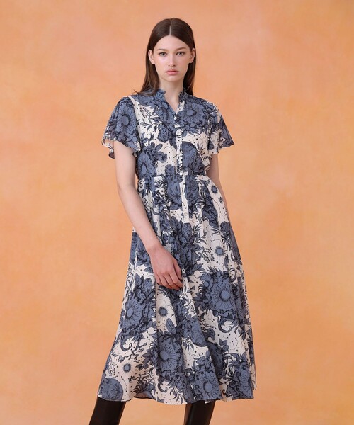 コンスティレーションプリントギャザーワンピース（ワンピース