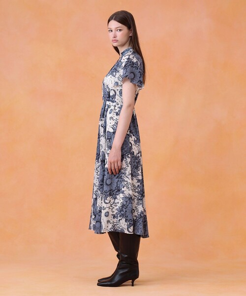 セール】コンスティレーションプリントギャザーワンピース（ワンピース