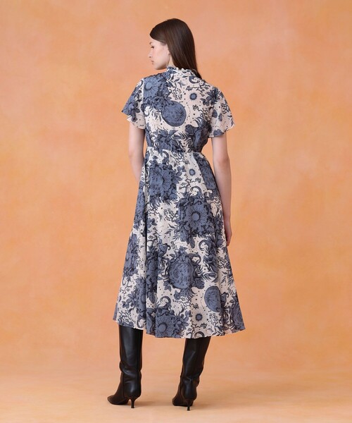セール】コンスティレーションプリントギャザーワンピース（ワンピース