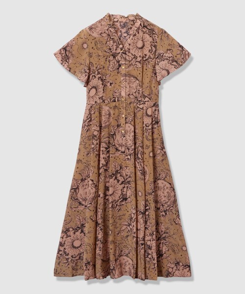 セール】コンスティレーションプリントギャザーワンピース（ワンピース