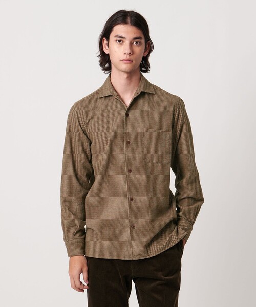 セール】ALBIATE ブロックチェック ワンピースカラー シャツ（シャツ