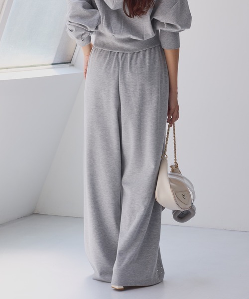 one after another NICE CLAUP（ワンアフターアナザーナイスクラップ）の「【セットアップ対応】ビジュースウェットパンツ（スウェットパンツ・レディース・ライトピンク/杢グレー/チャコールグレー/オフホワイト/ブラック系その他・FREE）」の18枚目の写真